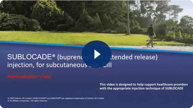 Informational Resources | SUBLOCADE® (buprenorphine extended-release) HCP